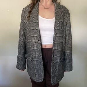 Everlane “The Oversized Blazer” Size 16 in Glen Plaid